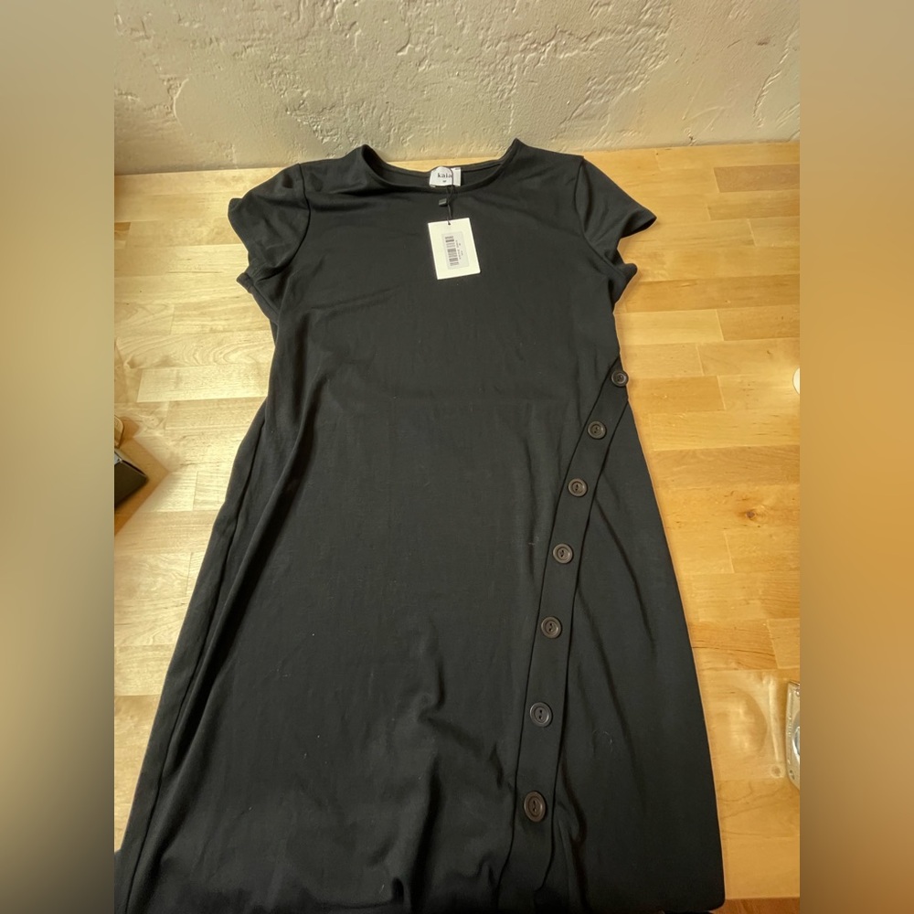 Kaia Black Button-Accent Mini Dress size m